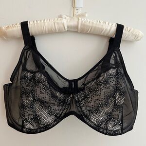 CHANTELLE Black Revele Moi Bra Perfect Fit Underwire Bra Size US 36 DDDD